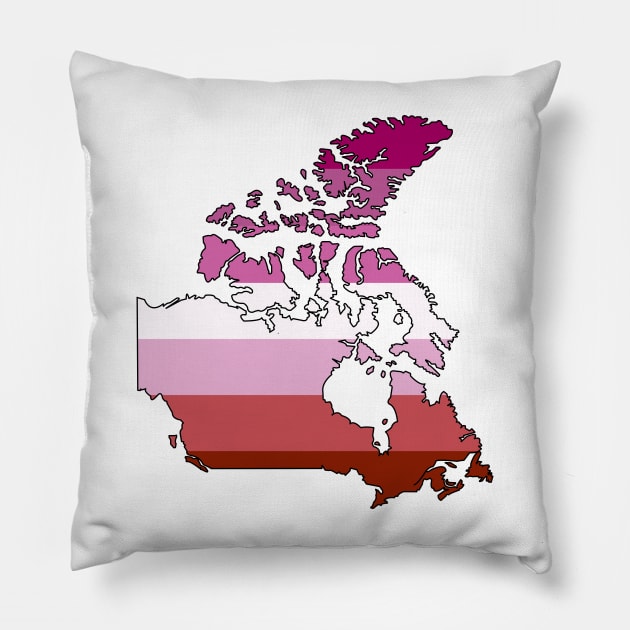 Canada Lesbian Pride! Pillow by somekindofguru