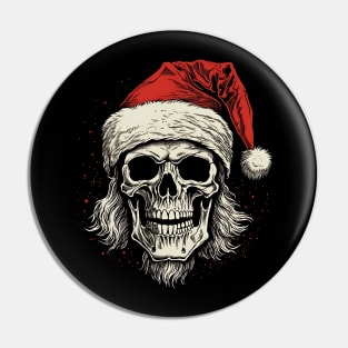 skeleton santa Pin