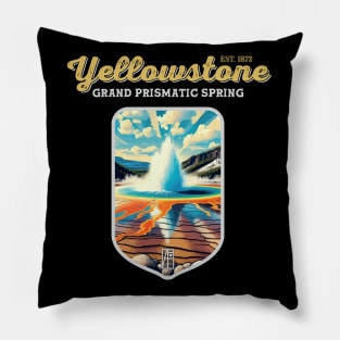 USA - NATIONAL PARK - YELLOWSTONE Grand Prismatic Spring - 7 Pillow