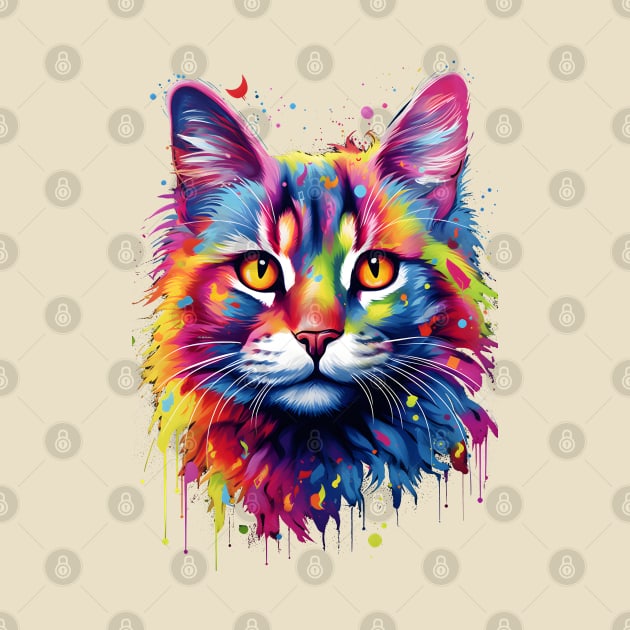 Colorful Cat by ArtisticCorner