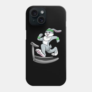 Bunny at fitness on a treadmill Phone Case