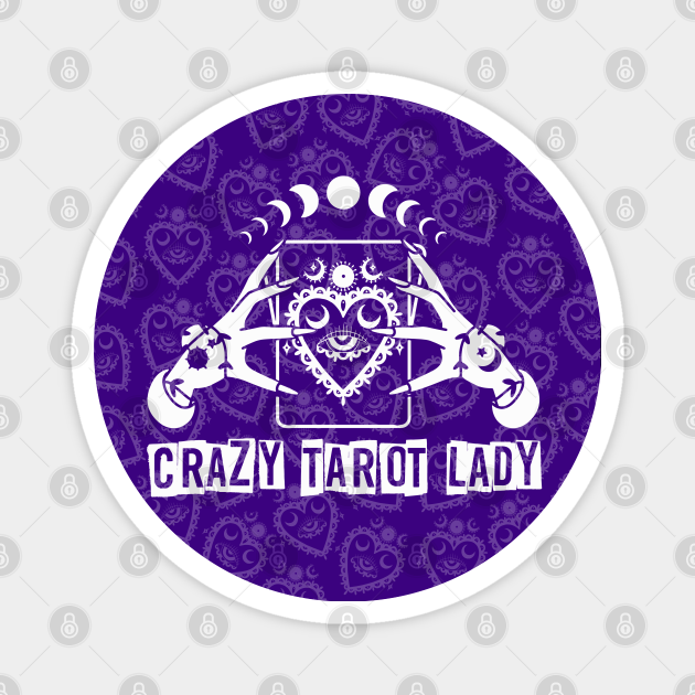 Divination Crazy Tarot Lady Tarot Cards - Magnet | TeePublic