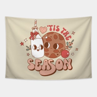 Tis The Season Milk & Cookies Tapestry