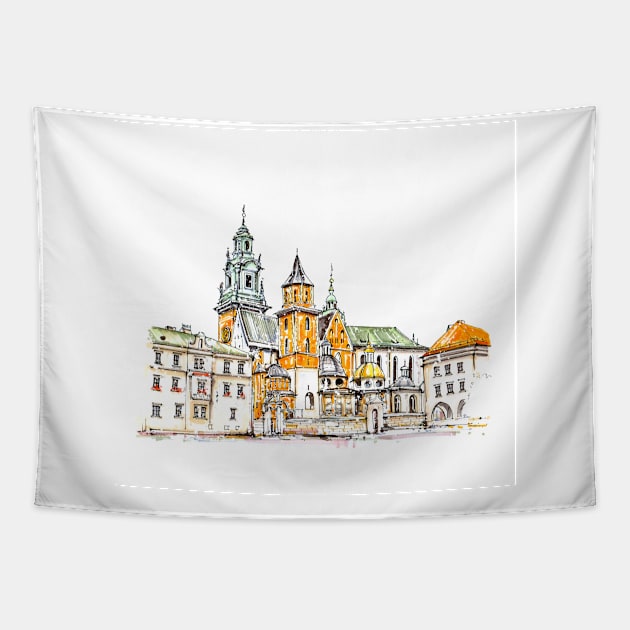 Winter in Krakow Tapestry by Cola Collet