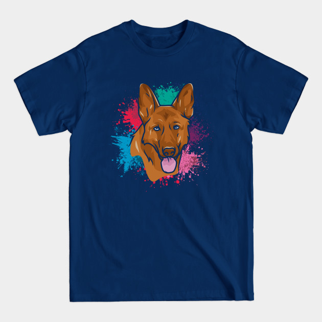 German shepherd colorful dog - Dog - T-Shirt