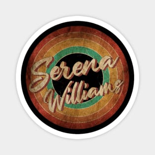 Serena Williams Vintage Circle Art Magnet