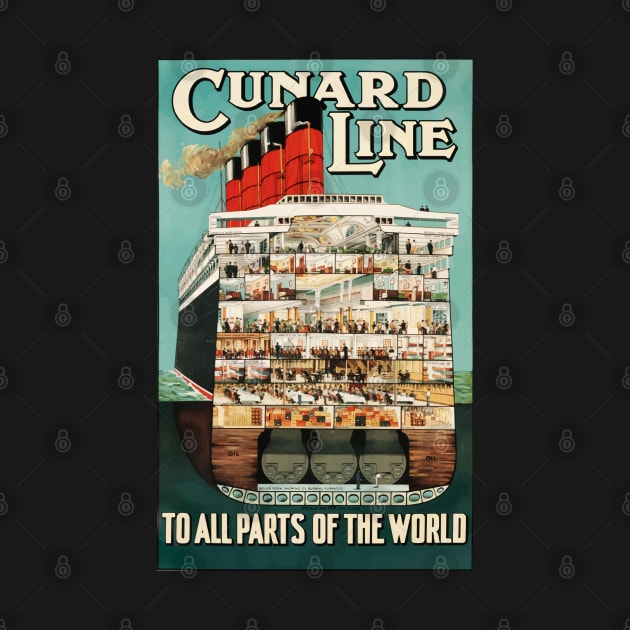 Cunard Line Cruise Liners - Vintage Travel by Culturio