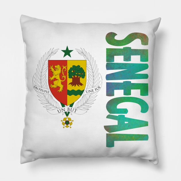 Senegal Coat of Arms Design Pillow by Naves