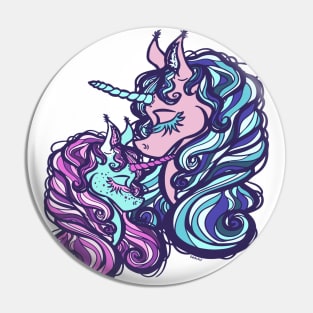 Mother's Day Unicorn w/ Daughter Pin