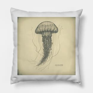 Vintage Jellyfish II Pillow