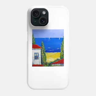 House with cypress trees. Catalonia Phone Case