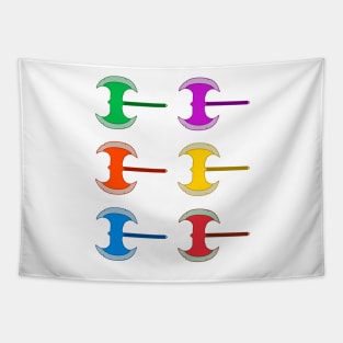 Colorful Battleaxe Pattern Tapestry