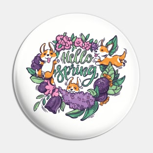 Hello Spring! (dogs) Pin