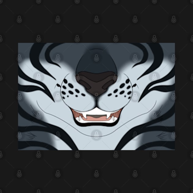 Dark and Silver Tiger Face by KeishaMaKainn