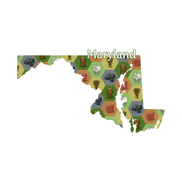 Maryland State Map Board Games by adamkenney