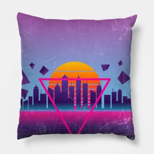 Abstract 80s Retro Graphic Pillow