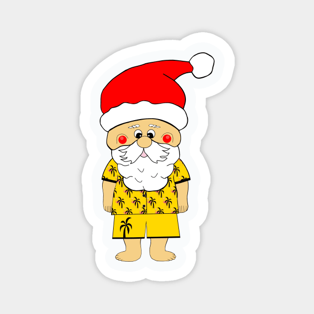 TROPICAL Santa Magnet by SartorisArt1