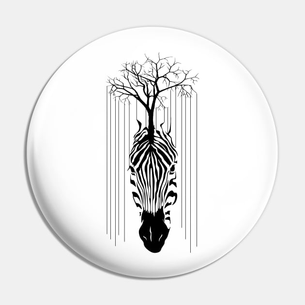 Animal Zebra Line Of tree Black and White Pin by petterart