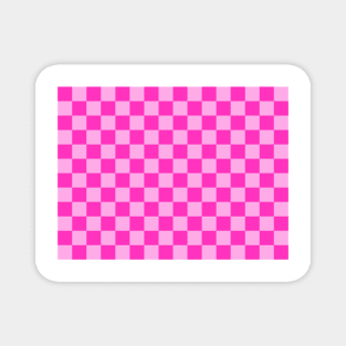 Pink Tones Checkered Square Seamless Pattern Magnet