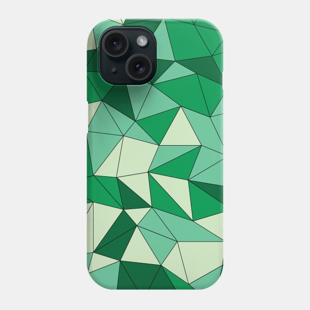 Green Geometric Design Pattern Phone Case by Brobocop