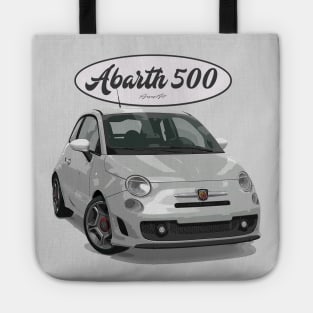 ABARTH 500 Grey White Tote