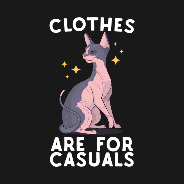 Clothes Are For Casuals Sphynx Cat by Eugenex