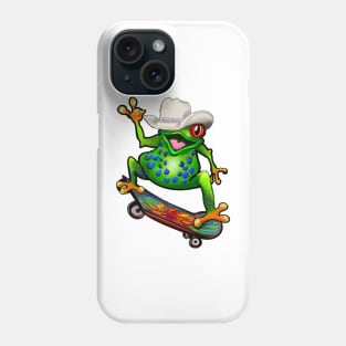 Frog Peace sign tie dye Kawaii Froggy Skateboarding Cute Frog Texas cowboy hat Funny toad toads amphibian tadpole Green Red eyed tree frogs rain forest Lizard dragon zoology gift frog Phone Case