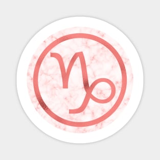 Living Coral Marble Zodiac - Capricorn Magnet