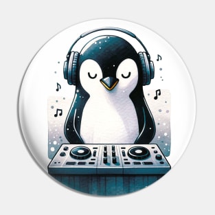 DJ Penguin Pin