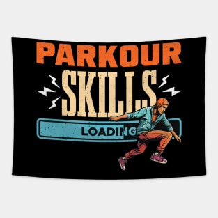 Parkour Skills Loading Loves Running Parkour Lover Tapestry