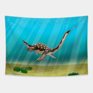 Hunting Plesiosaurus Tapestry