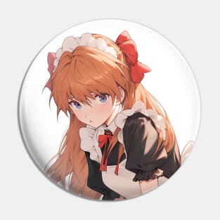 Asuka Langley Soryu Neon Genesis Evangelion Maid Dress Pin