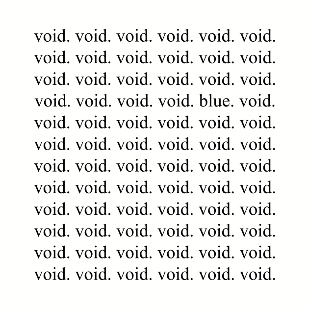 Void by woords