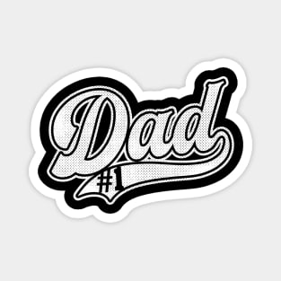 Number One Dad baseball style2 Magnet