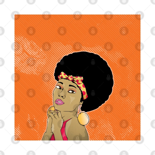 Black Woman Retro Poster by mailboxdisco