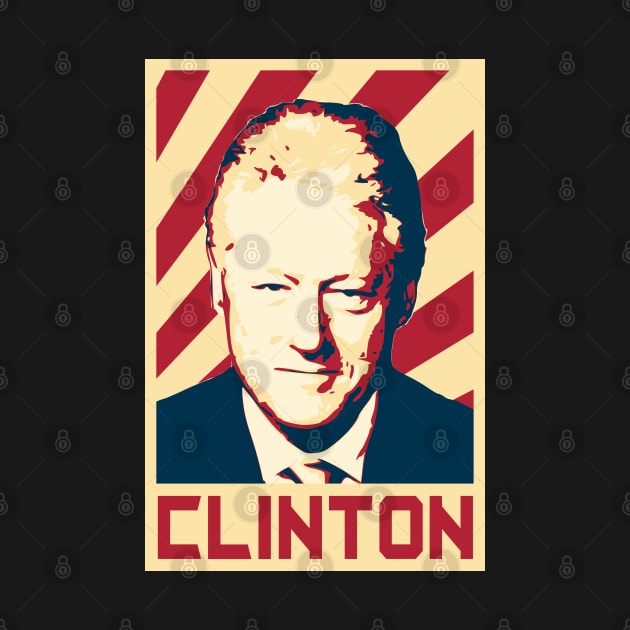 Bill Clinton Retro Propaganda by Nerd_art