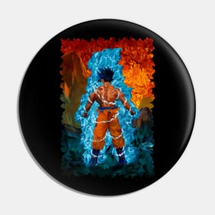 Blue Warrior abstract Pin