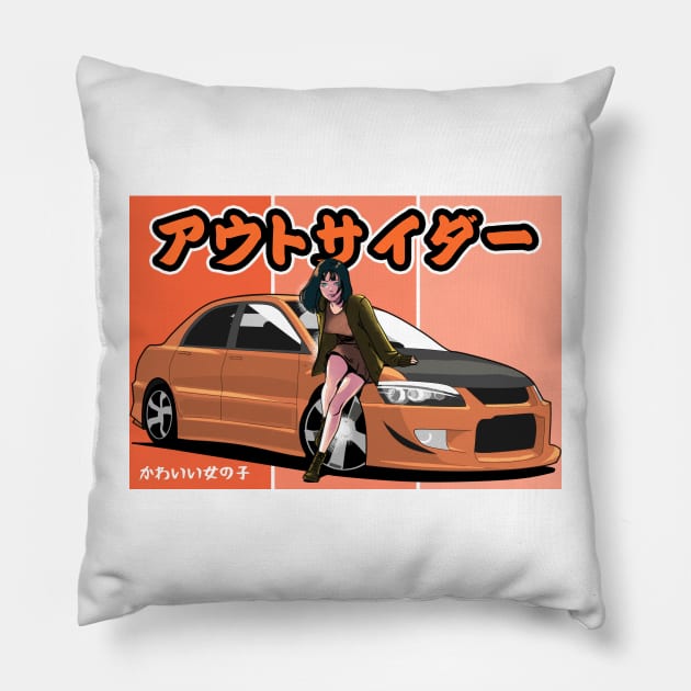 Kawaii Girl Lancer Pillow by souw83