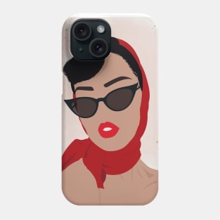 Woman abstract portrait minimalist Phone Case