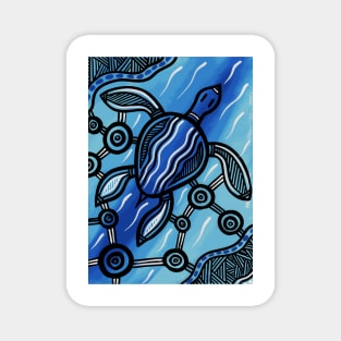 Aboriginal Art - Turtle 3 Magnet