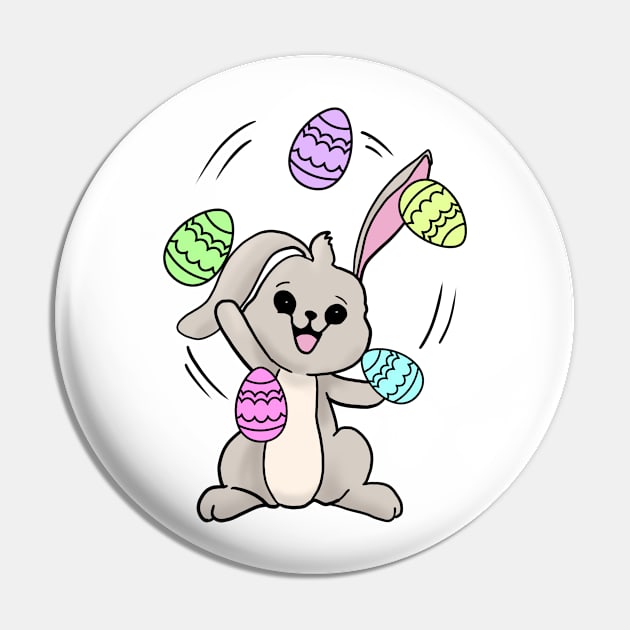 Rabbit juggling eggs happy easter 2021 egg hunt Pin by Mesyo