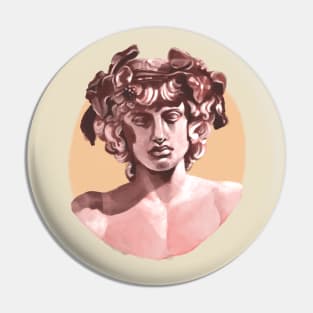 Antinous pink painting Pin