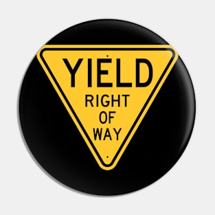 Retro Yield Sign 1 (new) Pin