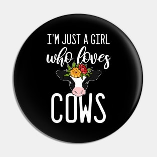 Cow Farmer Girl Animal Pin