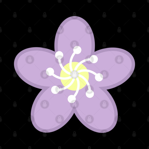 Purple Flower Blossom - Black by Kelly Gigi