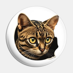 Exotic Bengal Cat Sticker - Premium Quality Pin