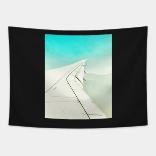 White Wing in Blue Skies Tapestry