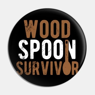 Wood Spoon Survivor Pin