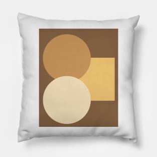 Circle Vintage Retro Shapes Abstract Art Pattern Pillow