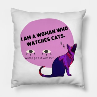 Crazy Cat Lady Relatable Funny Bad Translation English Quote Pillow